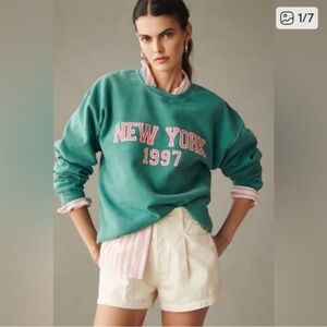 Anthropologie Teal Sweater